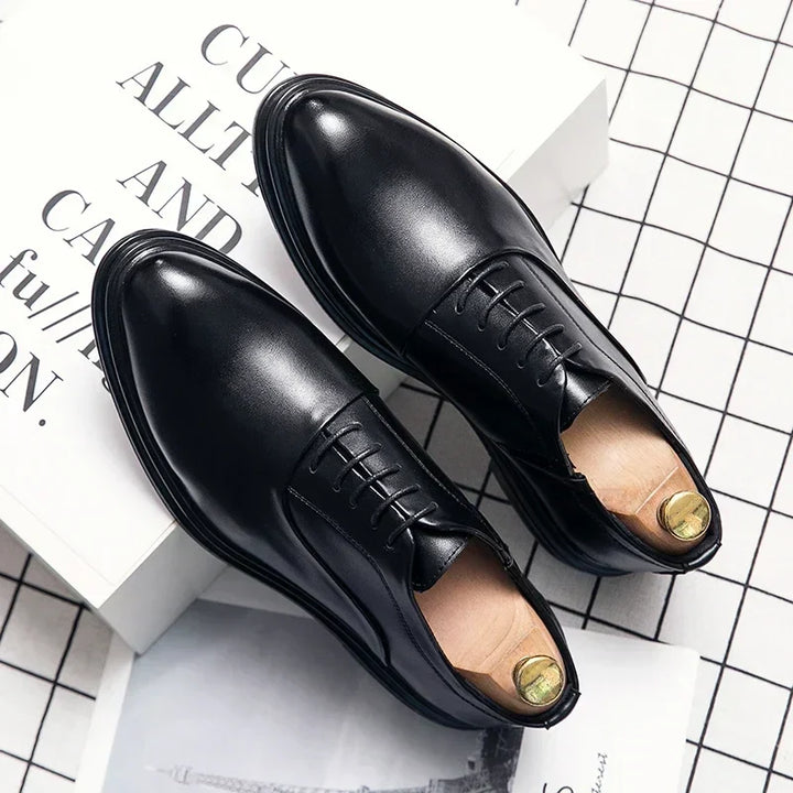 James | Men's Plain Toe Lace Up Dress Shoes
