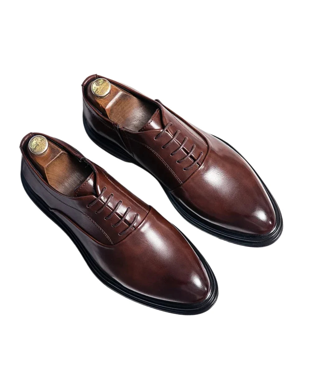 James | Men's Plain Toe Lace Up Dress Shoes