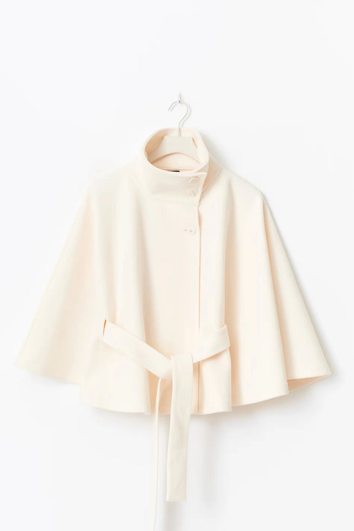 Jane | Women's Short Belted Funnel Neck Coat