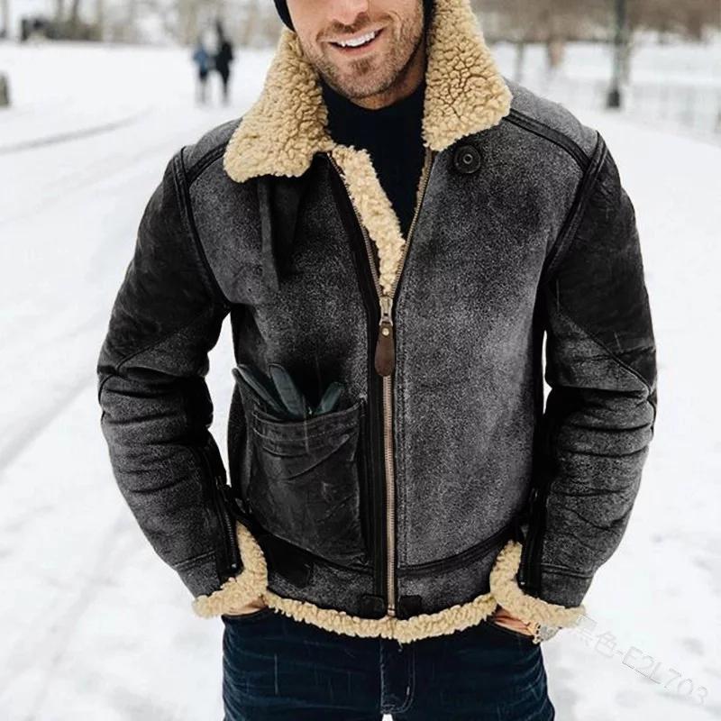 Jimmy | Men's Aviator Jacket with Faux Shearling Collar