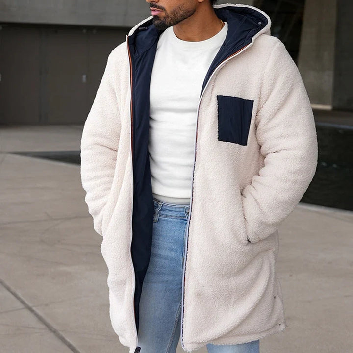Kenny | Men's Reversible Sherpa Fleece Jacket with Hood