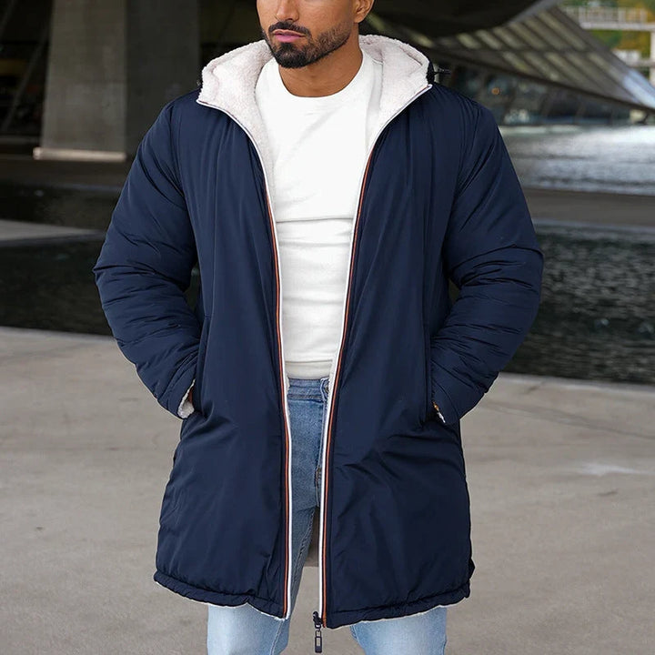 Kenny | Men's Reversible Sherpa Fleece Jacket with Hood