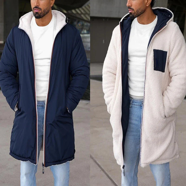 Kenny | Men's Reversible Sherpa Fleece Jacket with Hood