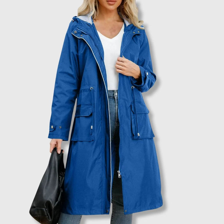 Kerry | Women's Long Hooded Waterproof Pocket Coat