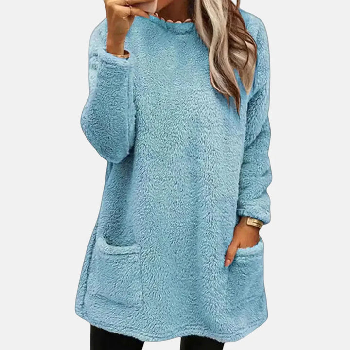 Laura | Women's Longline Front Pocket Fleece Jumper