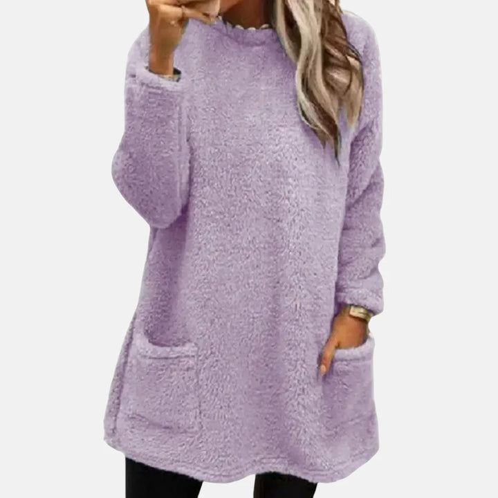Laura | Women's Longline Front Pocket Fleece Jumper