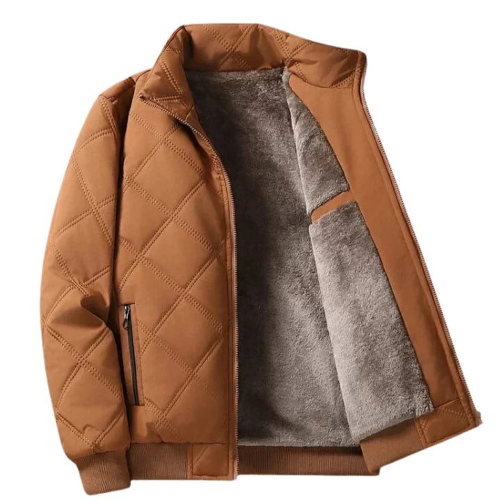 Leo | Men's Sherpa Lined Quilted Bomber Jacket
