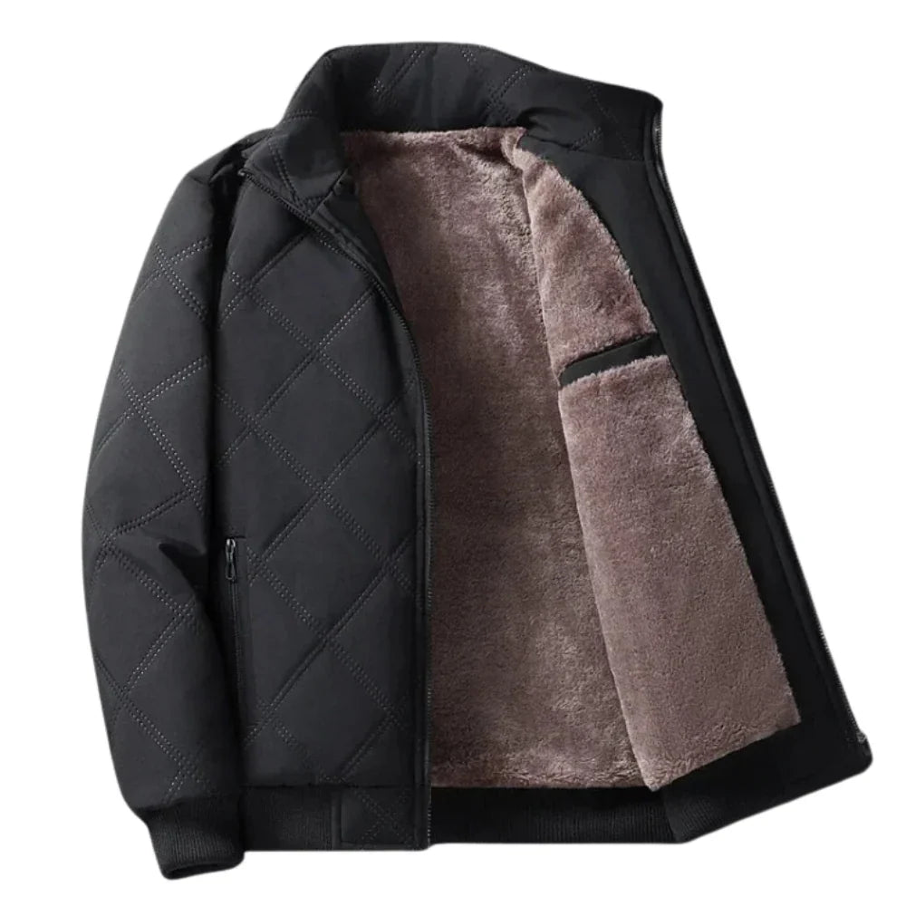 Leo | Men's Sherpa Lined Quilted Bomber Jacket
