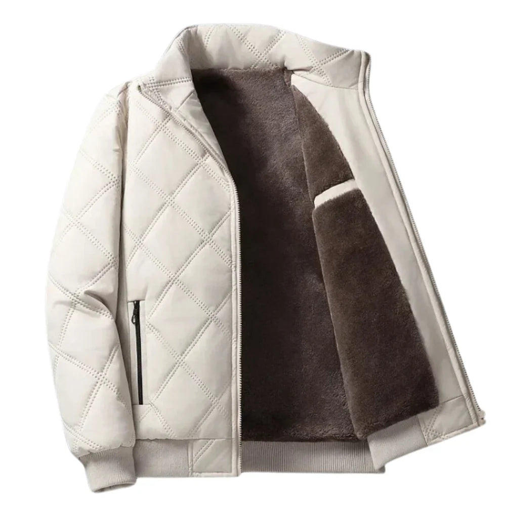 Leo | Men's Sherpa Lined Quilted Bomber Jacket