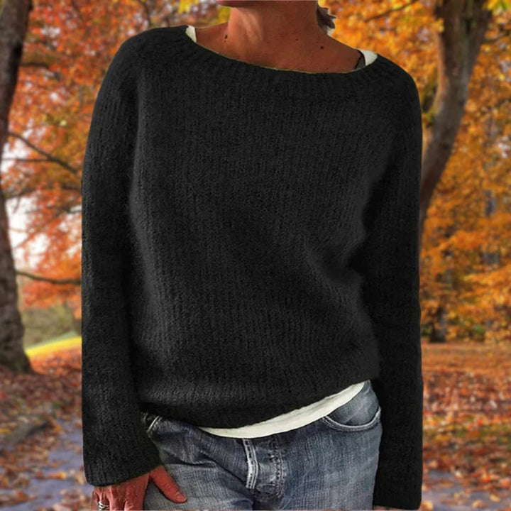 Louise | Women's Relaxed Fit Boat Neck Knitted Jumper