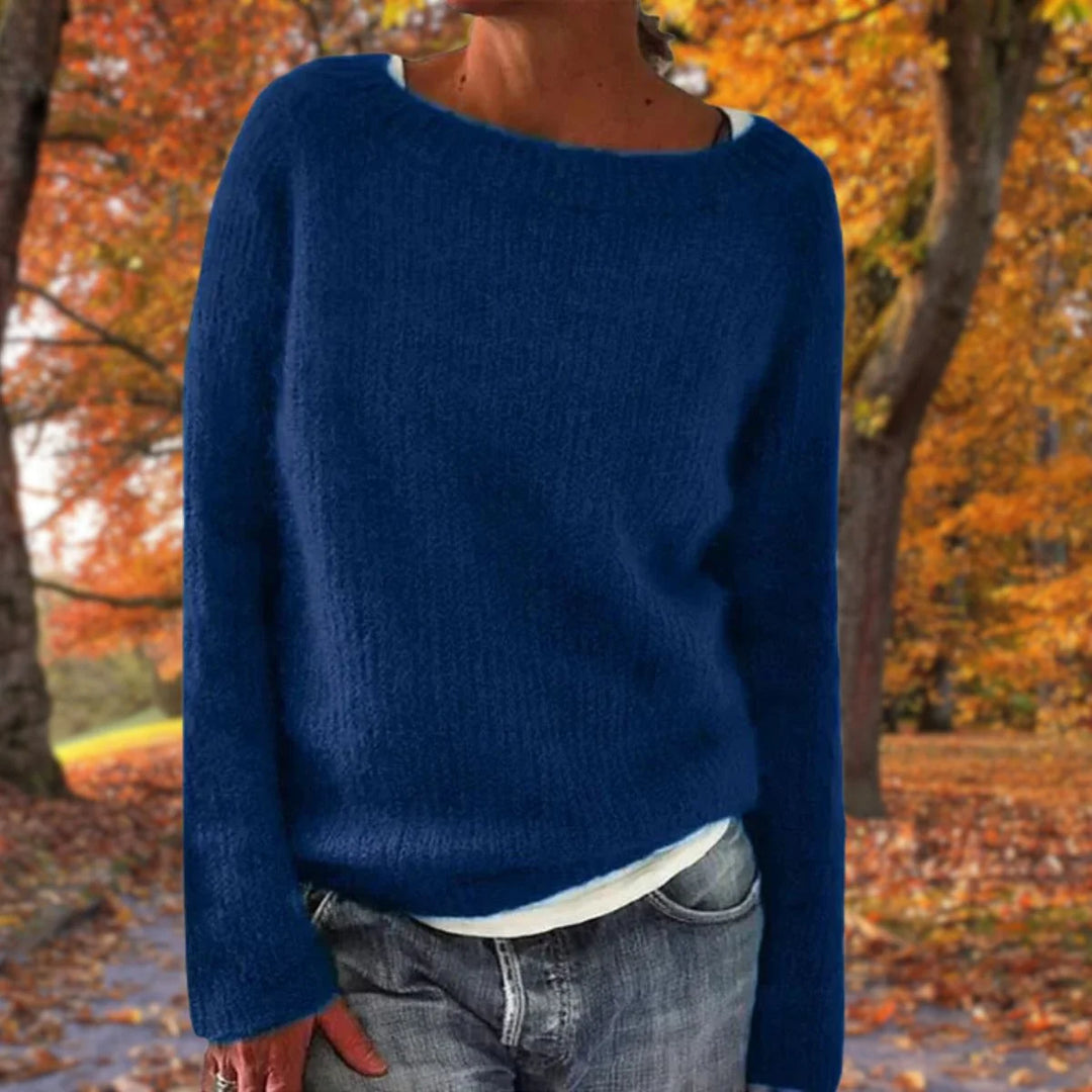 Louise | Women's Relaxed Fit Boat Neck Knitted Jumper