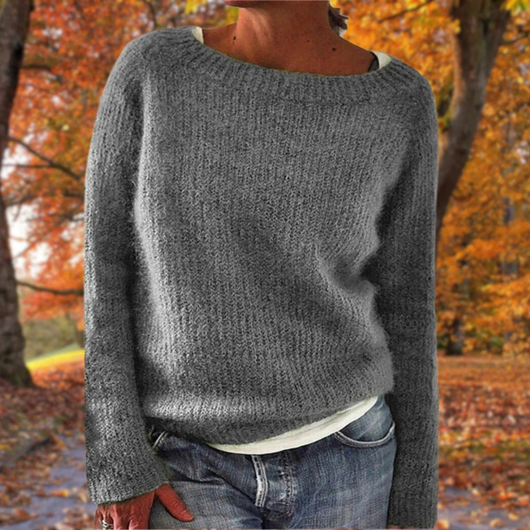 Louise | Women's Relaxed Fit Boat Neck Knitted Jumper