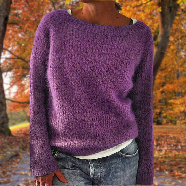 Louise | Women's Relaxed Fit Boat Neck Knitted Jumper