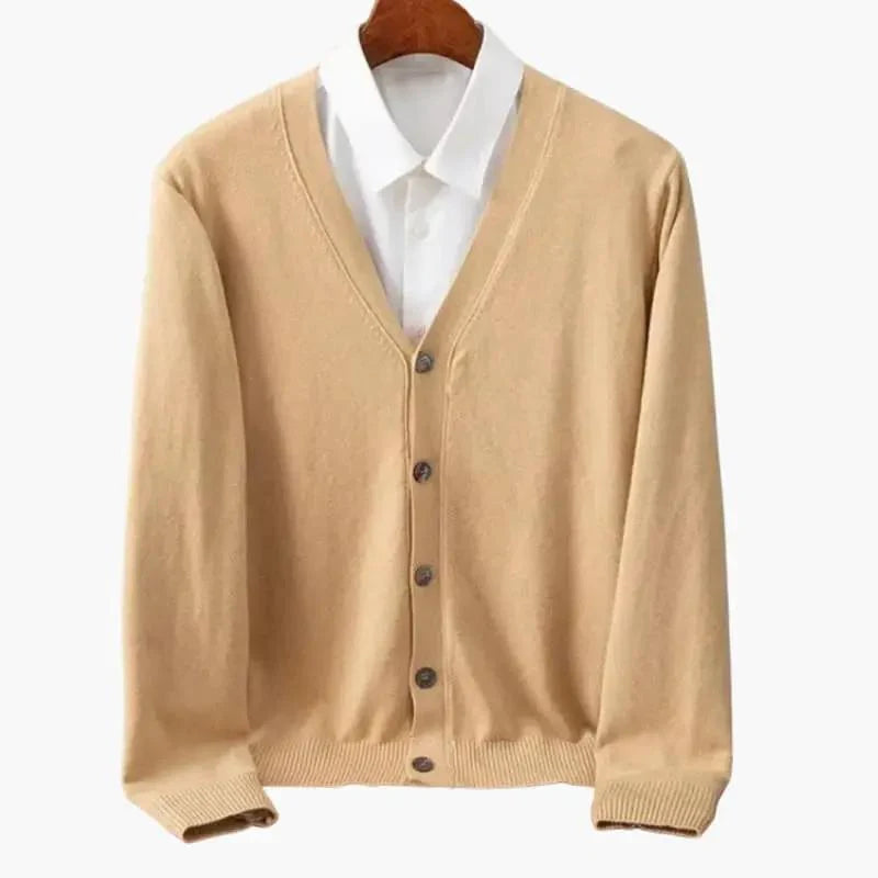 Luke | Men's V Neck Button Front Cardigan