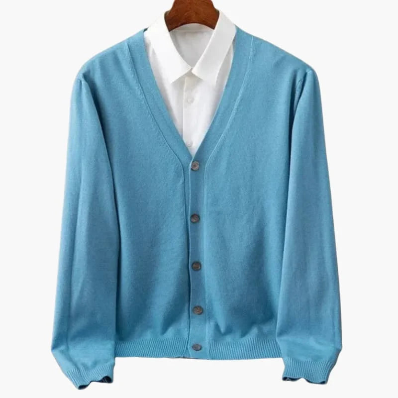 Luke | Men's V Neck Button Front Cardigan
