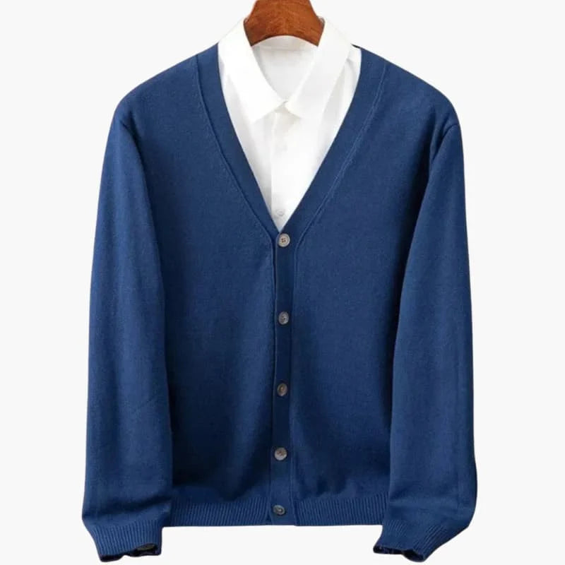 Luke | Men's V Neck Button Front Cardigan