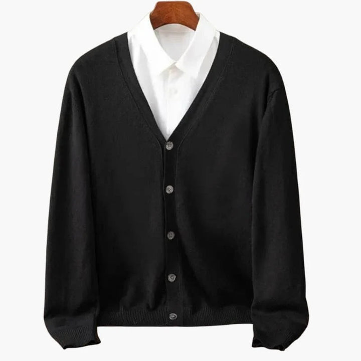 Luke | Men's V Neck Button Front Cardigan