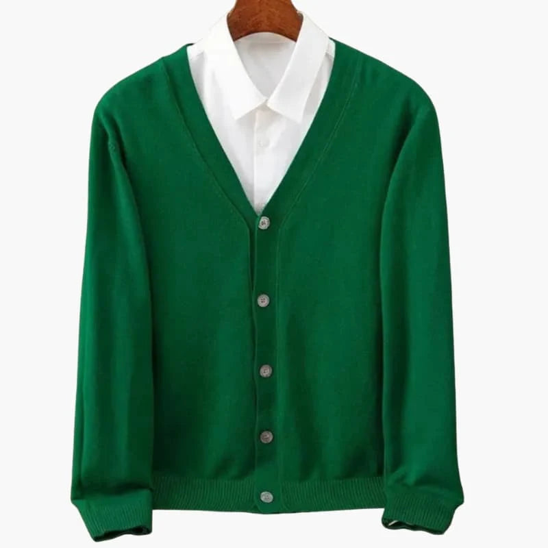 Luke | Men's V Neck Button Front Cardigan