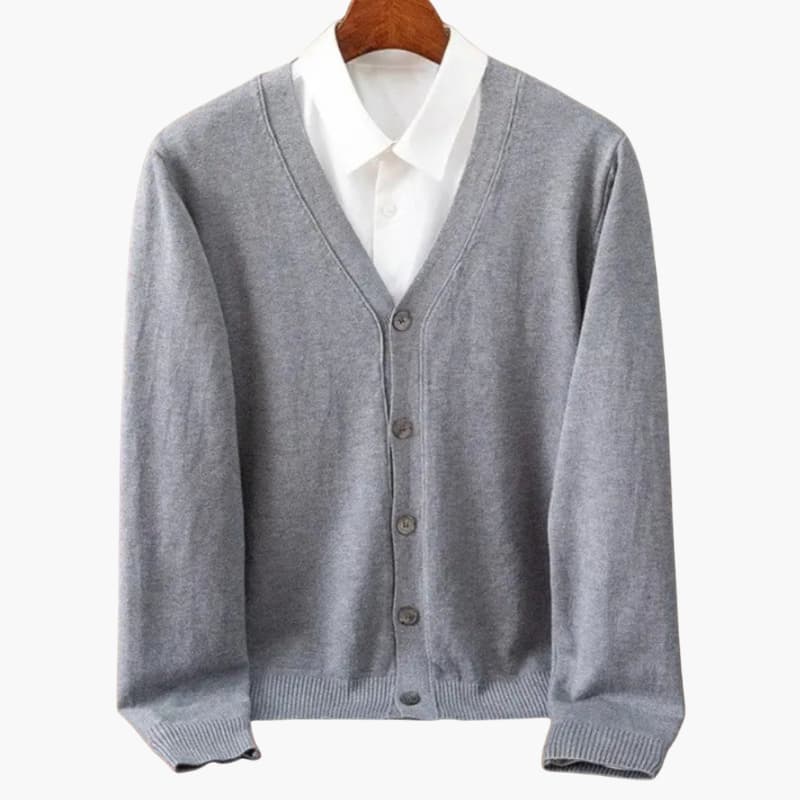 Luke | Men's V Neck Button Front Cardigan