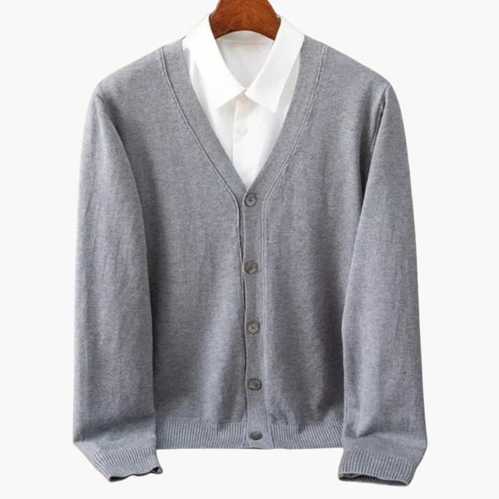 Luke | Men's V Neck Button Front Cardigan