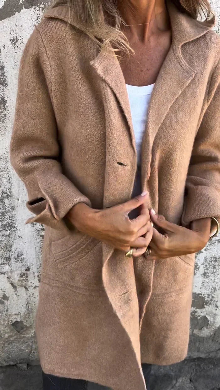 Maisie | Women's Longline Knitted Finish Coat