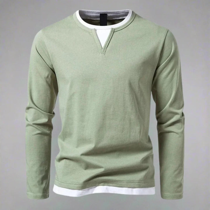 Marcus | Men's Notch Neck Long Sleeve T Shirt
