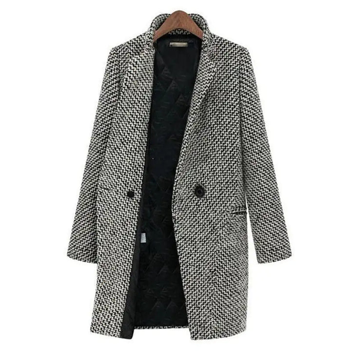 Marianne | Women's Herringbone Button Front Coat
