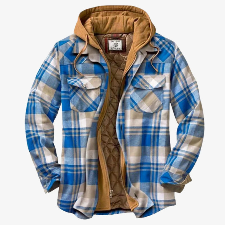 Mason | Men's Hooded Quilted Flannel Shirt Jacket