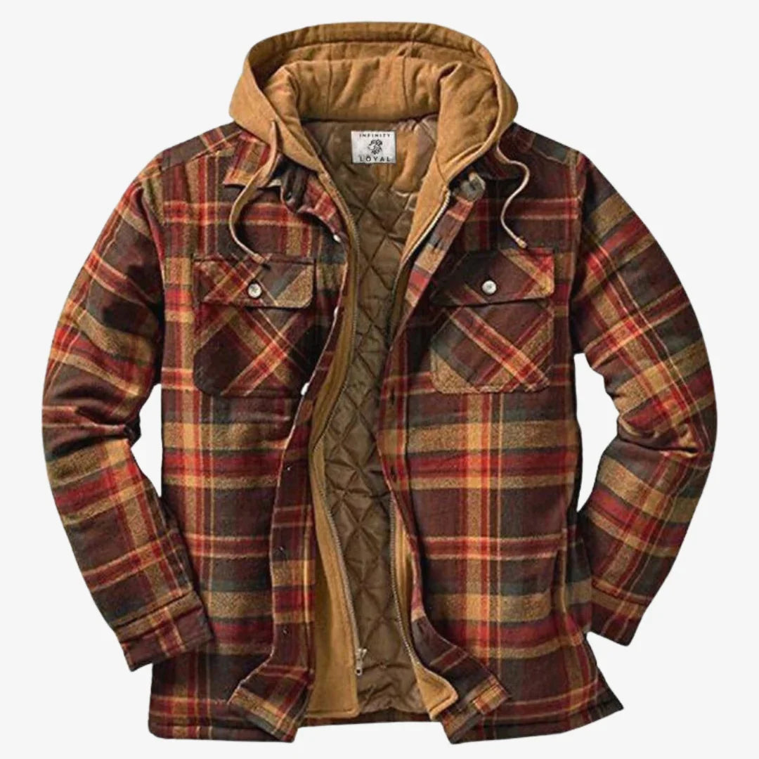 Mason | Men's Hooded Quilted Flannel Shirt Jacket