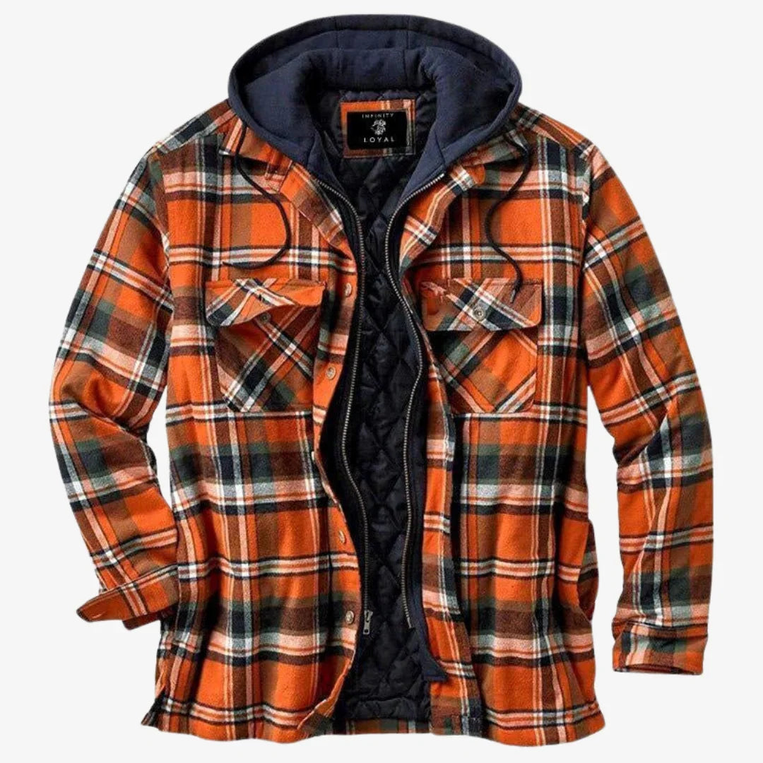 Mason | Men's Hooded Quilted Flannel Shirt Jacket