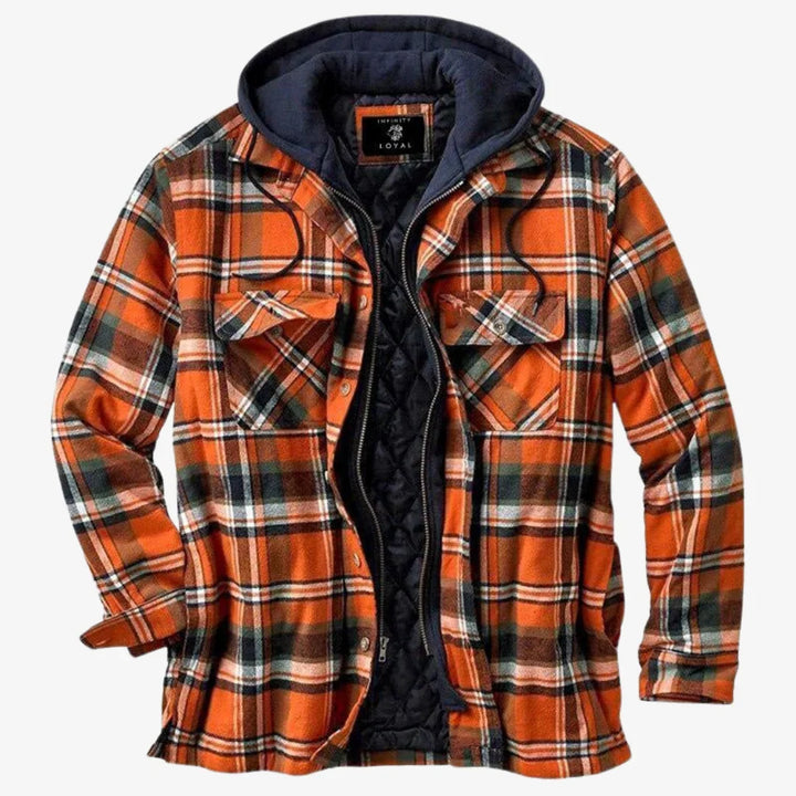 Mason | Men's Hooded Quilted Flannel Shirt Jacket