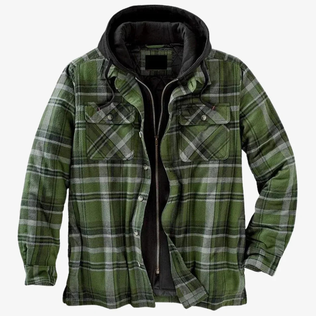 Mason | Men's Hooded Quilted Flannel Shirt Jacket