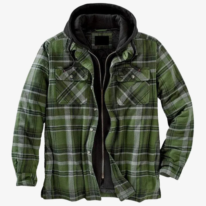 Mason | Men's Hooded Quilted Flannel Shirt Jacket