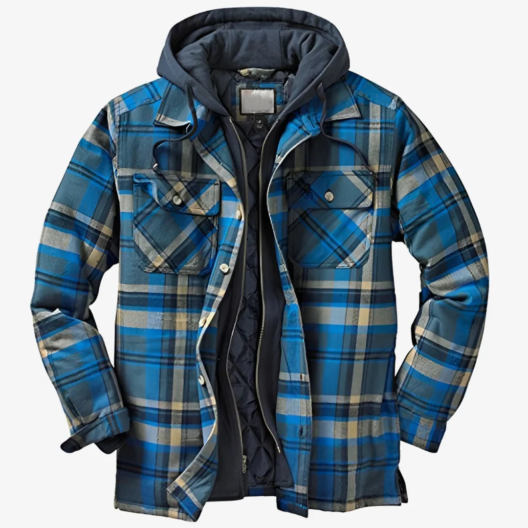 Mason | Men's Hooded Quilted Flannel Shirt Jacket