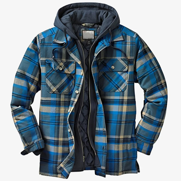 Mason | Men's Hooded Quilted Flannel Shirt Jacket