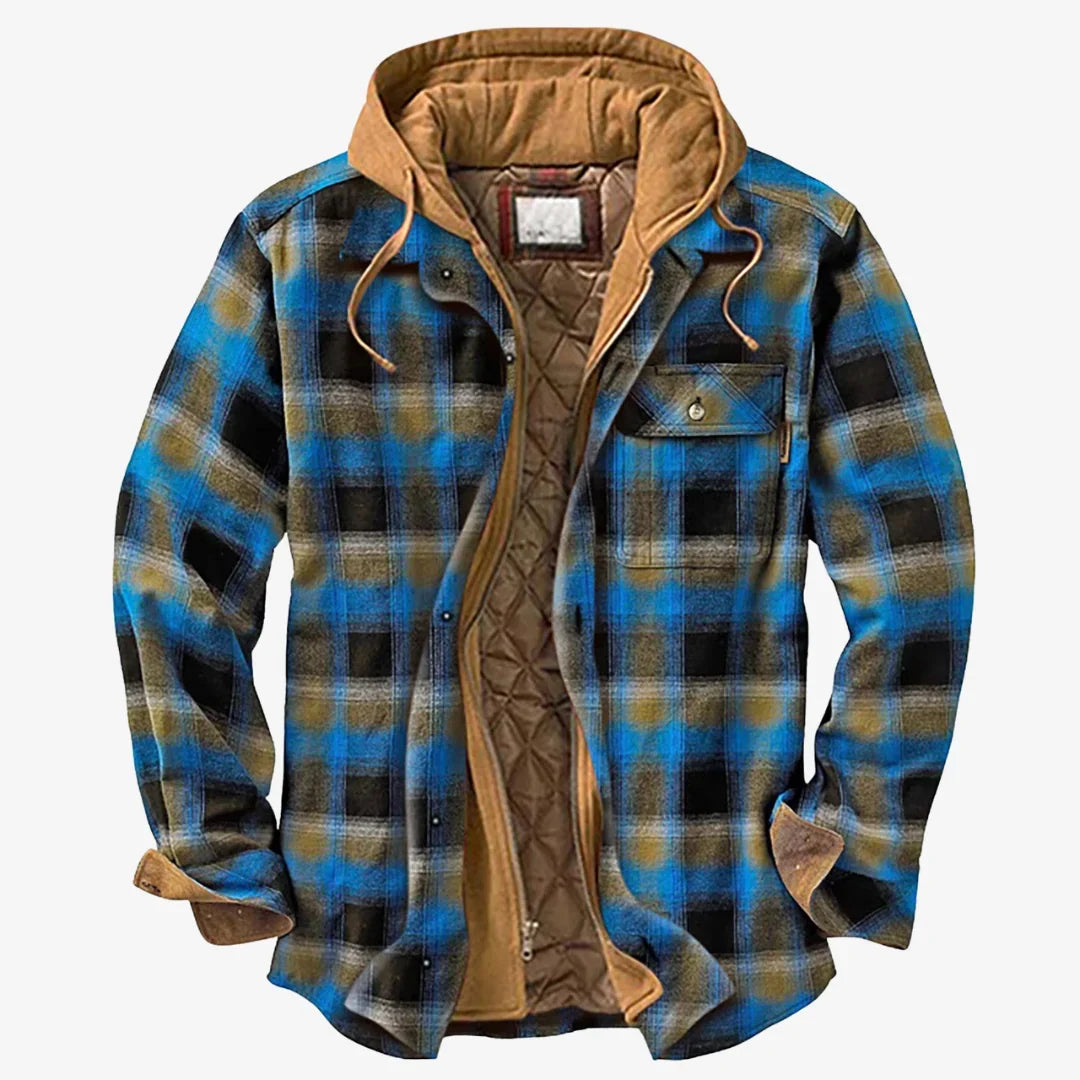 Mason | Men's Hooded Quilted Flannel Shirt Jacket