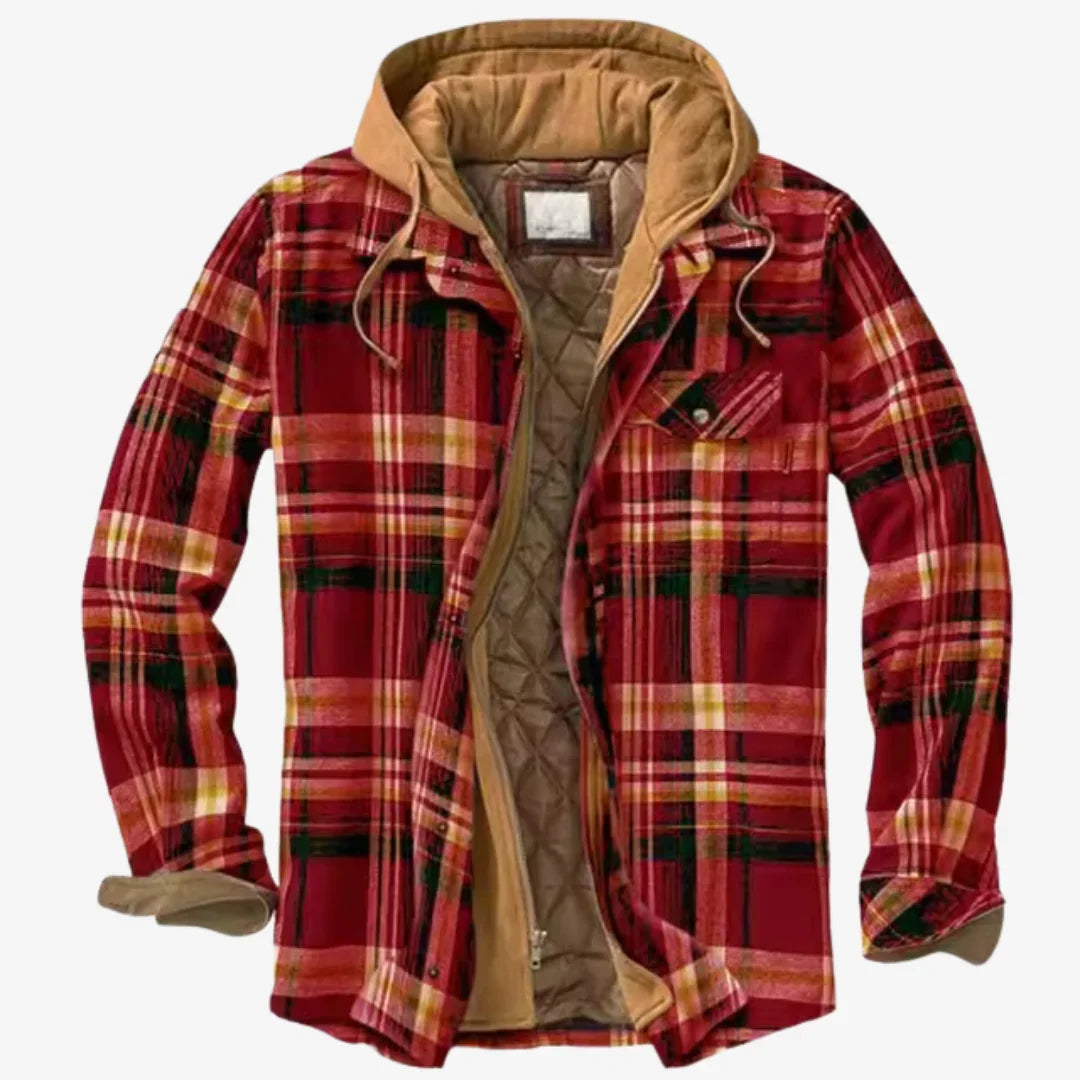 Mason | Men's Hooded Quilted Flannel Shirt Jacket