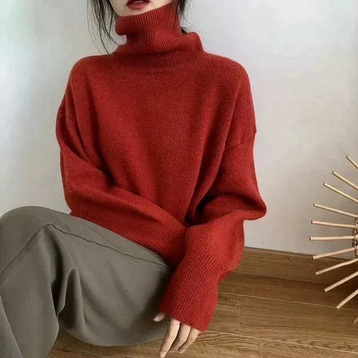 Melissa | Women's Oversized Roll Neck Knitted Jumper