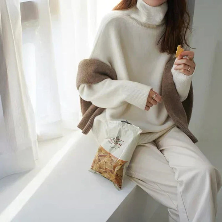 Melissa | Women's Oversized Roll Neck Knitted Jumper