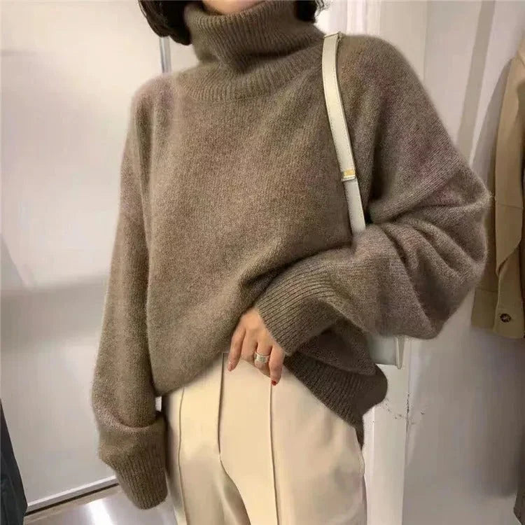 Melissa | Women's Oversized Roll Neck Knitted Jumper