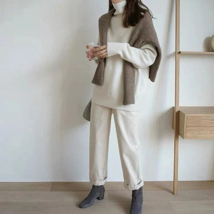 Melissa | Women's Oversized Roll Neck Knitted Jumper