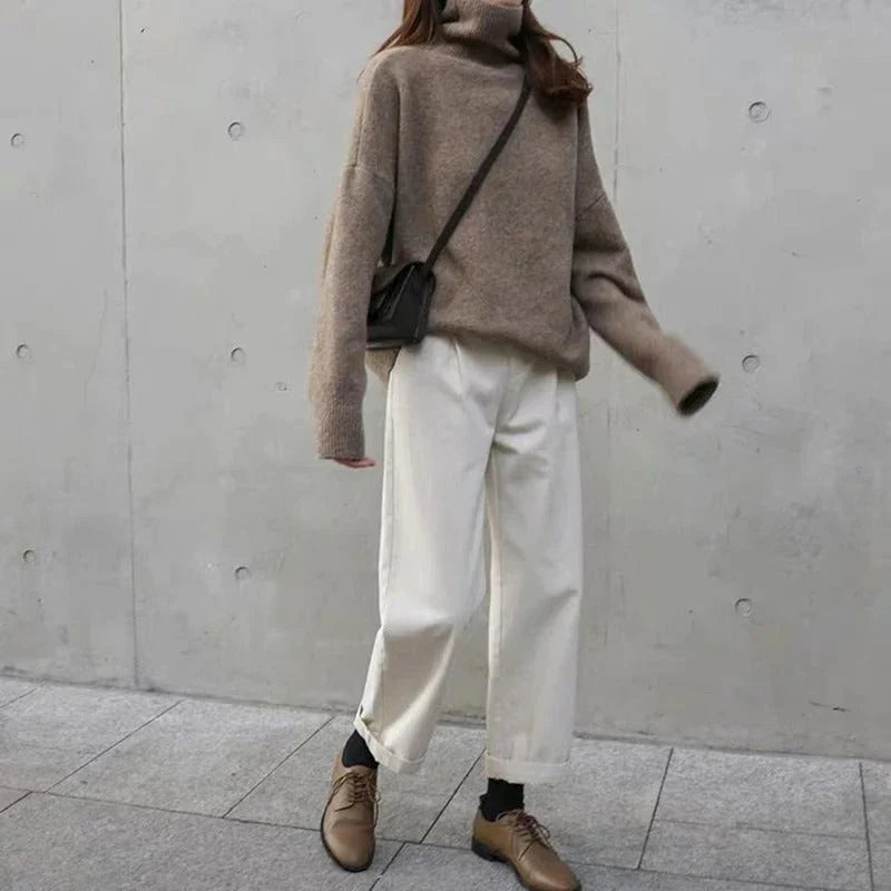 Melissa | Women's Oversized Roll Neck Knitted Jumper