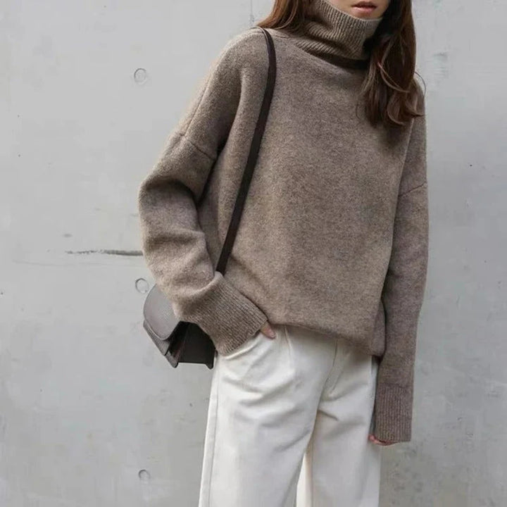 Melissa | Women's Oversized Roll Neck Knitted Jumper