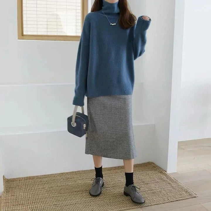 Melissa | Women's Oversized Roll Neck Knitted Jumper