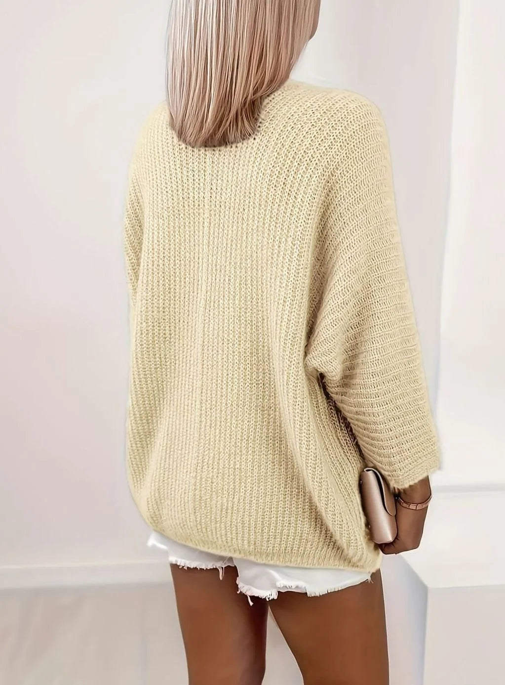 Mia | Women's Oversized Batwing Sleeve Open Front Cardigan