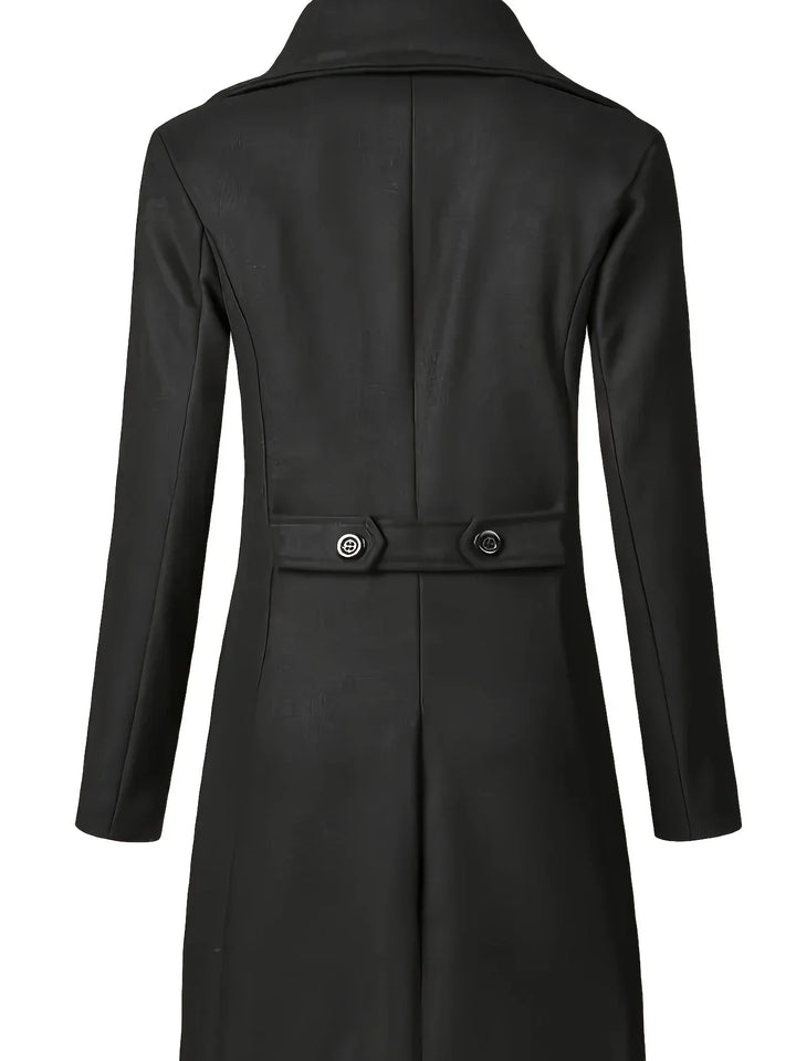 Michaela | Men's Long Overcoat with Double Breasted Front