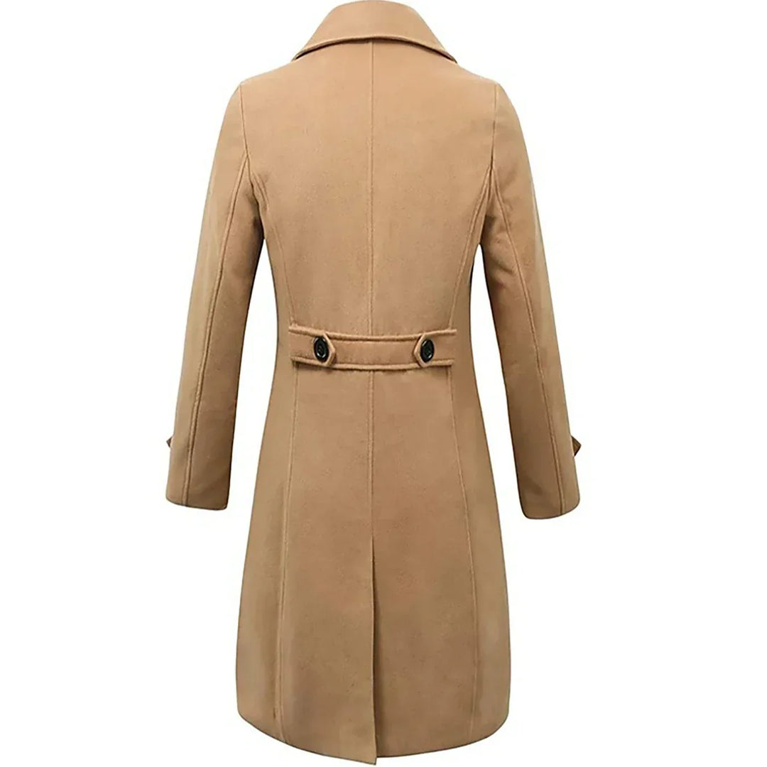Michaela | Men's Long Overcoat with Double Breasted Front