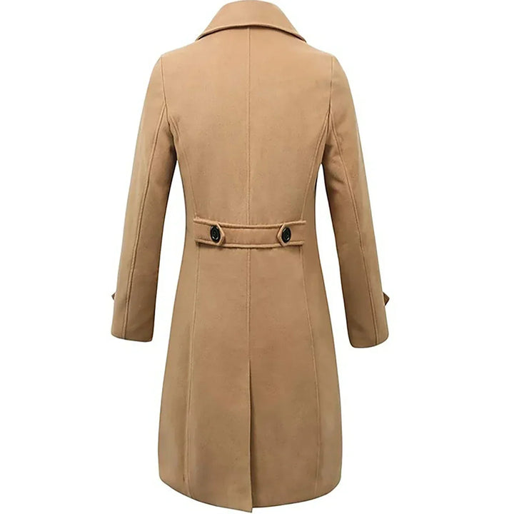 Michaela | Men's Long Overcoat with Double Breasted Front