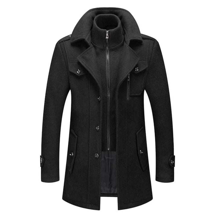 Miles | Men's Funnel Collar Overcoat Jacket