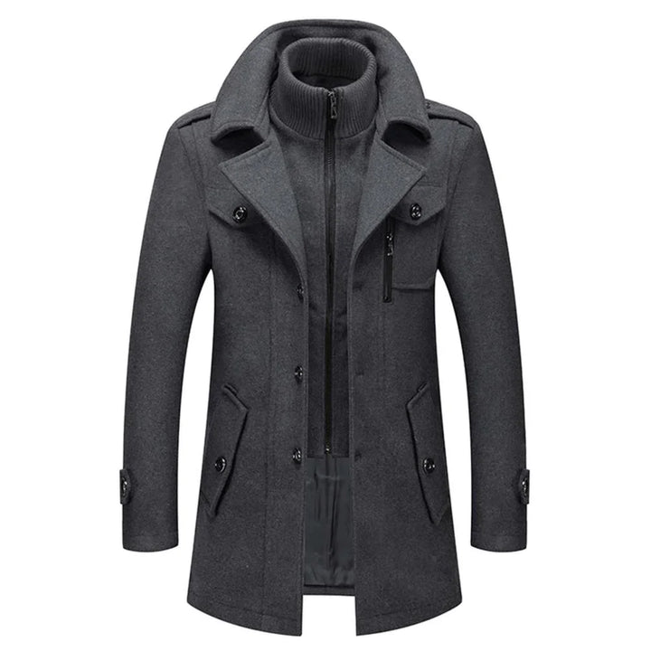 Miles | Men's Funnel Collar Overcoat Jacket